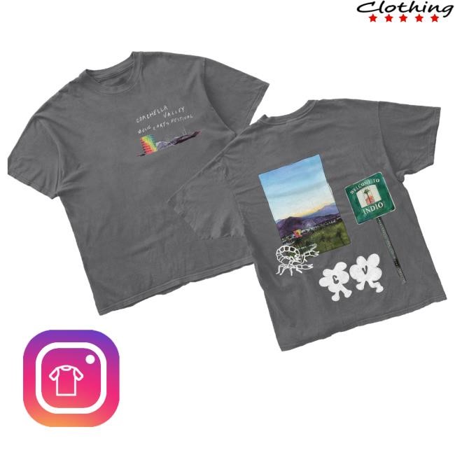 Trending Coachella Merch Coachella Valley Watercolors T-Shirt  Hoodie  Tank Top  Sweater And Long Sleeve T-Shirt - Good Shirt Shop