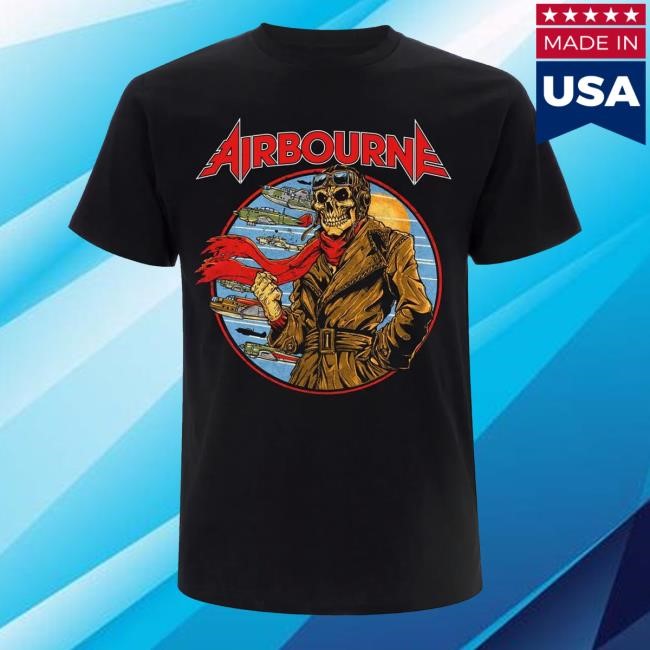 Official Airbourne Merchandise Scorch Circle Tour 25 - Black Shirt  Hoodie  Sweatshirt - Good Shirt Shop